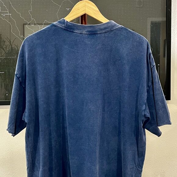 Abercrombie & Fitch - Soft Essentials Long Line T-shirt Raw Hem Medium - Indigo - Picture 6 of 7